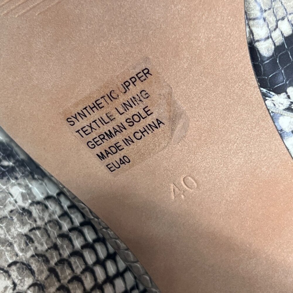 ANTHROPOLOGIE SILENT D Cara Heeled Ankle Boot Snakeskin Print Gray Sz 40 NWOB - Picture 8 of 9